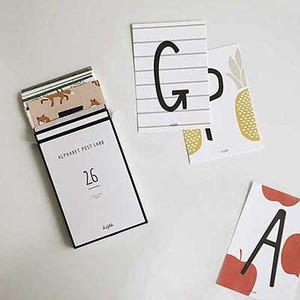 Alphabet post card SET